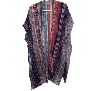 Boho Open Front Kimono Cardigan With Insect Repellent One Size Fits Most